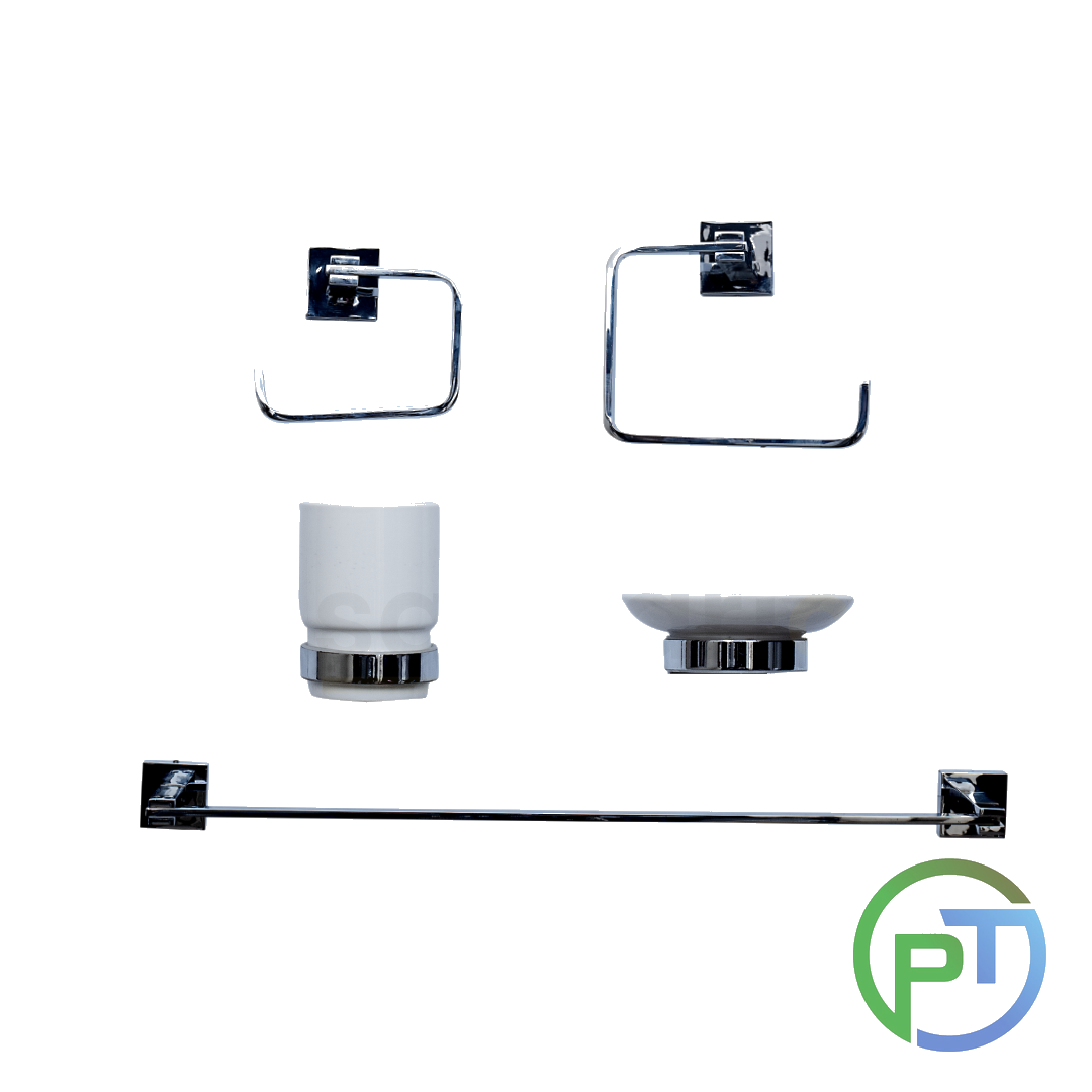 Classic Brass Bathroom Accessory Set | 5-Piece Set
