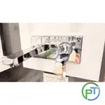 Modern wall mounted chrome shower mixer set in Punjab